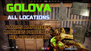 GOLOVA LOCATIONS MONKEYS RADIOS AMPLIFIERS RED RIFT PORTAL  OUTBREAK EASTEREGG ZOMBIES [upl. by Bellda]