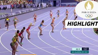 Athletics Womens 4400m Relay  Round 1 Full Highlights 2024  Olympic 2024 Highlights [upl. by Faustus]