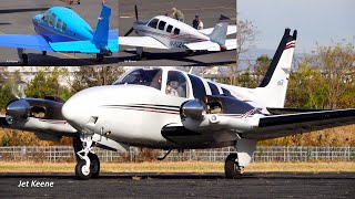 Beechcraft G58 Baron Takeoff etc  Kohnan Aerodrome in December 2020 [upl. by Abelard]