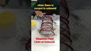 magnetic fields lines of solenoid shorts class10science scienceexperiment [upl. by Aicilec673]