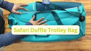 Safari Soft Trolley Bag Review  Duffle Bag [upl. by Yennaiv]