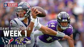 Houston Texans vs Baltimore Ravens  2023 Week 1 Game Highlights [upl. by Ashok170]