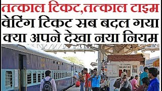 Tatkal Ticket RefundTatkal Ticket TimingWaiting TicketLatest Railways Rule Hindi 2017 [upl. by Eladnar109]