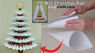 RECYCLED CHRISTMAS TREE  WALL DECORATION IDEA FOR CHRISTMAS diy craft walldecor [upl. by Decamp]