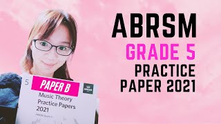 ABRSM  2021 B Practice Paper Grade 5 Music Theory Exam  Answered And Explained Walkthrough ✨ [upl. by Ailiec]