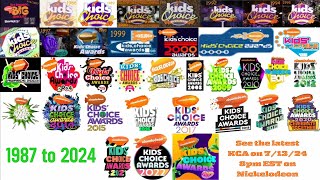 Nickelodeon Kids Choice Awards from 1987 to 2024 [upl. by Melone357]