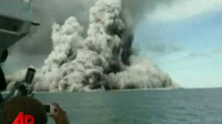 Undersea Volcano Erupts Near Tonga [upl. by Angele375]