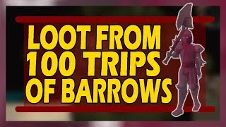 OSRS LOOT From 100 Barrows Chests  Mid Level Account [upl. by Sholeen79]