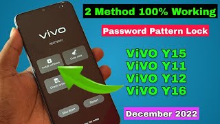 2 Method 100 Working Vivo Y15 Y11 Y12 Y16 Hard Reset Password  Forgot Screen Lock Without Pc [upl. by Apfel]