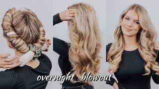 Overnight Blowout EASY heatless curls [upl. by Ahsakal]