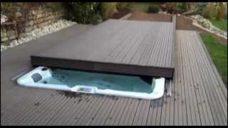 Custom rolling deck option available on Riptide swim spas [upl. by Ilsa995]