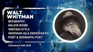 Walt Whitman biographywriting style themesas democratic and romantic poet [upl. by Schroer526]