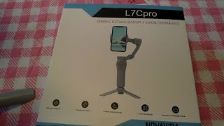 Como calibrar e regular o horizontal do gimbal para celular L7Cpro [upl. by Wiener158]