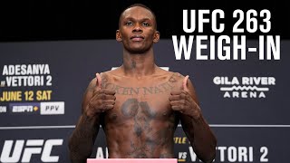 UFC 263 Adesanya vs Vettori 2 Weighin [upl. by Sackman]