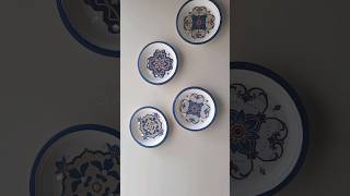 Ceramic looking wall plates ❣️💫 diy art craft walldecor ceramic viral shorts [upl. by Noizneb]