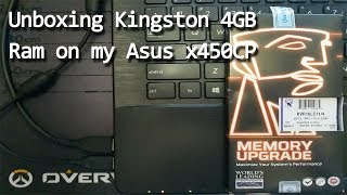 Unboxing Kingston 4GB Ram for my Asus x450cp [upl. by Terpstra]