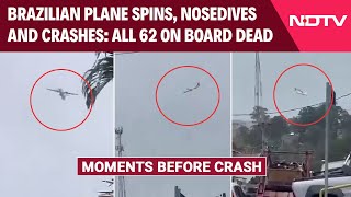 Brazil Plane Crash Video Passenger Plane With 62 On Board Crashes In Brazils Vinhedo [upl. by Leifer]