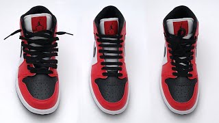 3 Cool Ways How To Lace Nike Air Jordan 1  Nike Air Jordan 1 MID Lacing [upl. by Tohcnarf]