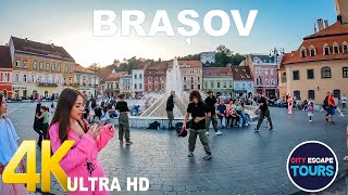 Brașov Romania 🇷🇴 September 2023 SUNNY DAY ☀️24°C Discover Transilvania 🏙 4K 60fps Walking Tour [upl. by Leandra]