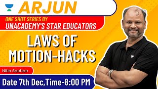 Laws of Motion Hacks by Nitin Sachan Sir [upl. by Marko]