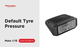 Restoring Default Tyre Pressure Settings  Mata1 and Mata1E [upl. by Allesiram540]