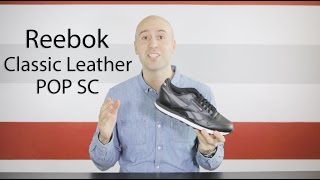 Reebok Classic Leather Black POP SC  Unboxing  Review  Close up  On feet  Mr Stoltz 2016 [upl. by Nahtiek]