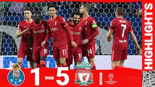 Highlights FC Porto 15 Liverpool  Salah Mane amp Firmino hit five in Portugal [upl. by Egedan]