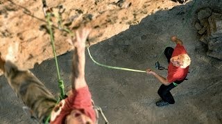 How to belay the leader with a GRIGRI  Belaying techniques [upl. by Felton633]