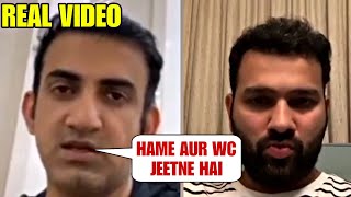 Gautam Gambhir videos call Rohit Sharma and congratulates him for winning T20 World Cup [upl. by Parfitt]