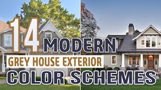 14 Modern Grey House Exterior Color Schemes [upl. by Karney]