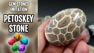 How to make Faux Petoskey Stone from Polymer clay Unique video tutorial [upl. by Durstin]