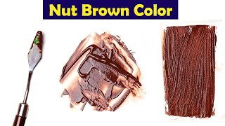 How To Make Nut Brown Color  Mix Acrylic Colors [upl. by Elwyn]