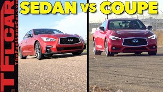 Sedan vs Coupe 2018 Infiniti Q50 vs Q60 S Red Sport Hot or Not [upl. by Nimaj]