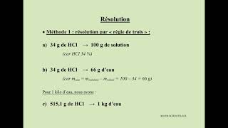 Calculer la molalité dune solution  Exercice 1 [upl. by Atinreb]