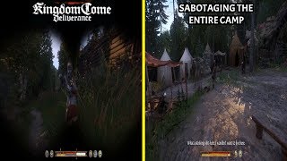 Kingdom Come Deliverance Nest of vipers quest  sabotaging the entire camp [upl. by Hafital]