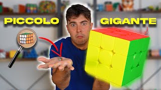 CUBO DI RUBIK GIGANTE VS CUBO MINUSCOLO  Quale risolverò in meno tempo [upl. by Surazal887]