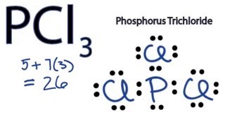 PCl3 Lewis Structure  How to Draw the Lewis Structure for PCl3 Phosphorus Trichloride [upl. by Othelia]