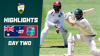 Australia v West Indies 202324  First Test  Day 2 [upl. by Sobmalarah]