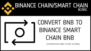 How to Convert BNB to Binance Smart Chain Without a Bridge [upl. by Auqinahs410]