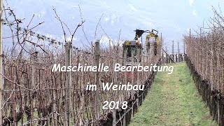 Maschinelle Bearbeitung im Weinbau 2018 [upl. by Aneej]