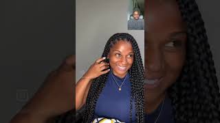 Knotless loose braids🔥 hairstyles knotlessbraids viralshorts braidinghairstyles [upl. by Ahsitul]