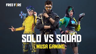 Solo VS Squad Gameplay 6 In Free Fire [upl. by Stein]