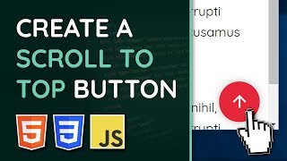 Create a quotScroll To Topquot Button with HTML CSS amp JavaScript  Web Design Tutorial For Beginners [upl. by Strohl264]