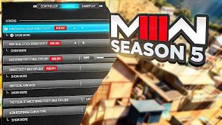 NEW BEST SETTINGS FOR MW3 After SEASON 5 UPDATE [upl. by Novaelc]