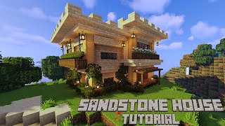 Minecraft Tutorial Sandstone House How to build [upl. by Elton3]