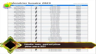 Calendrier lunaire  quand sont prévues pleines Lunes en 2023 [upl. by Xavier]