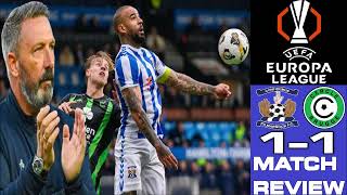 KILLIE COMEBACK EARNS A WELL DESERVED RESULT KILMARNOCK 11 CERCLE BRUGES EUROPALEAGUE UEFA [upl. by Matless]