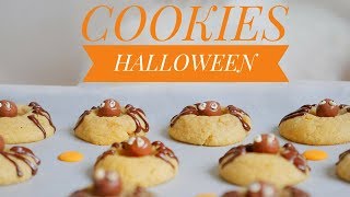 RECETTE HALLOWEEN  COOKIES ARAIGNÉES 🎃 [upl. by Yur82]