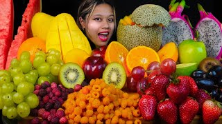 FRESH SEASONAL amp EXOTIC FRUITS amp BERRIES MUKBANG ASMR FRESH FRUIT PLATTER FRUIT amp BERRY EATING 🍒 [upl. by Rayle]