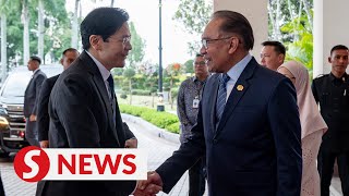 Anwar and Wong discuss deeper MalaysiaSingapore relations [upl. by Ellednahs73]